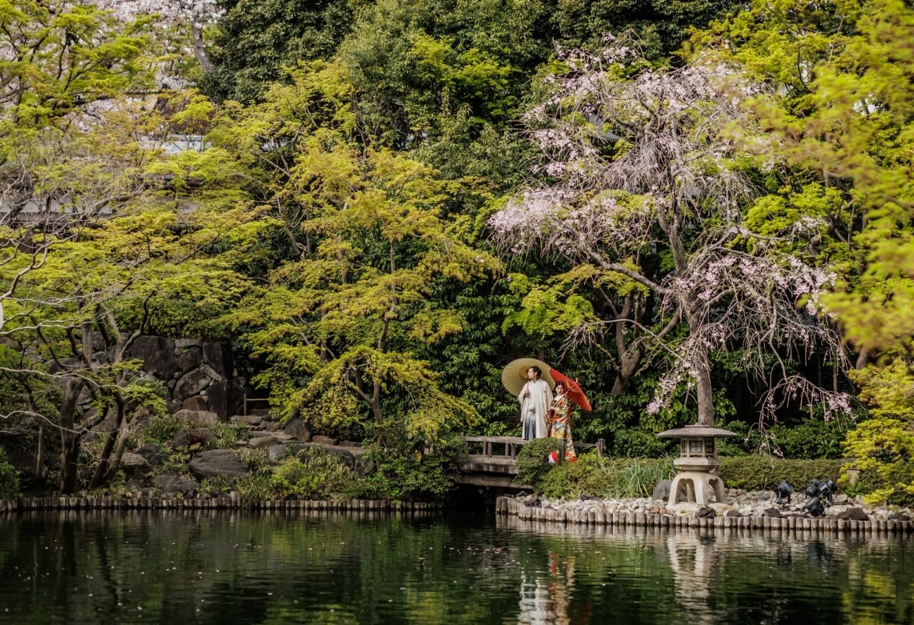 八芳園のフォトウエディング撮影のイメージ写真5